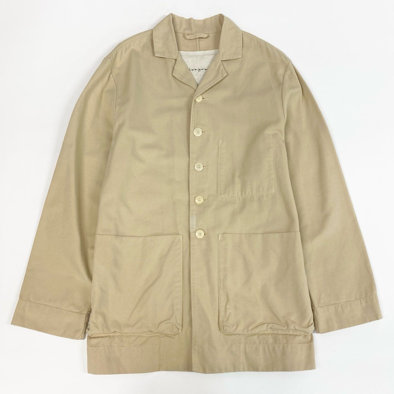 32j3 Toogood トゥーグッド The Photographer Jacket フォトグラファージャケット  6 Lサイズ相当 ベージュ コットン メンズo07t