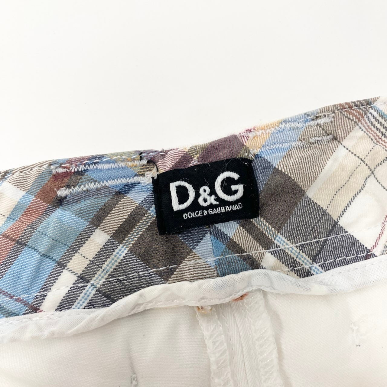 11c29 DOLCE&GABBANA ドルチェアンドガッパーナ 00`s Y2K vintage ギミックパンツ カーゴパンツ ボトムス メンズ 紳士服 イタリア製 44 ホワイトk02i