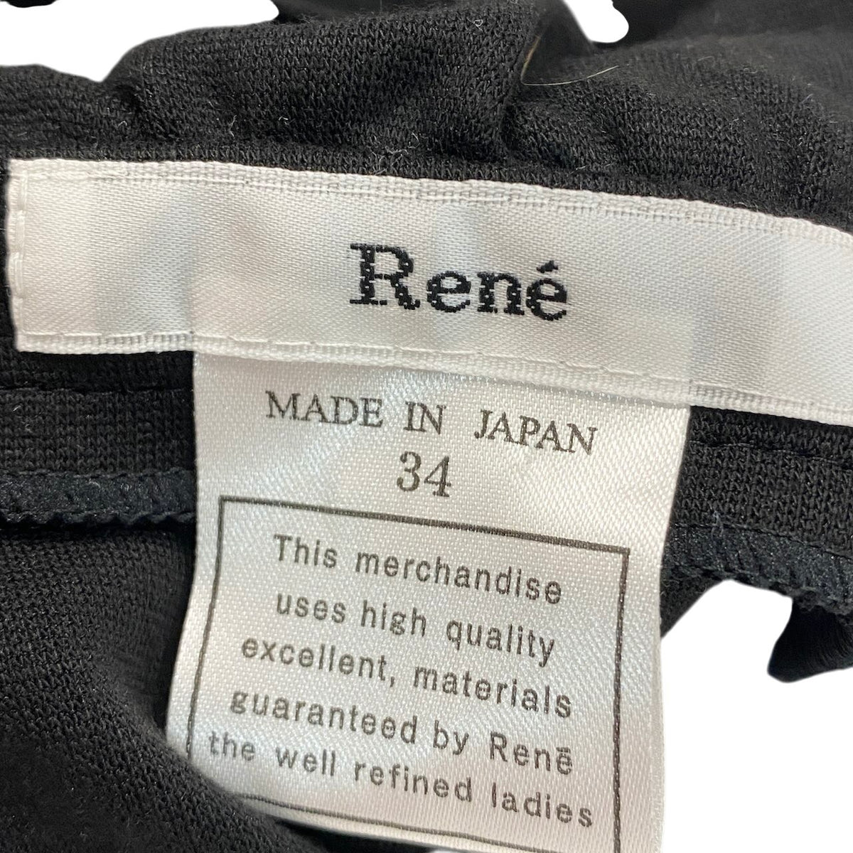 45j15  Rene ルネ ブルゾン ダブルジップストレッチ ジャケット フラワーモチーフ パール  6437070A 34 ブラック レディース 女性用u02t