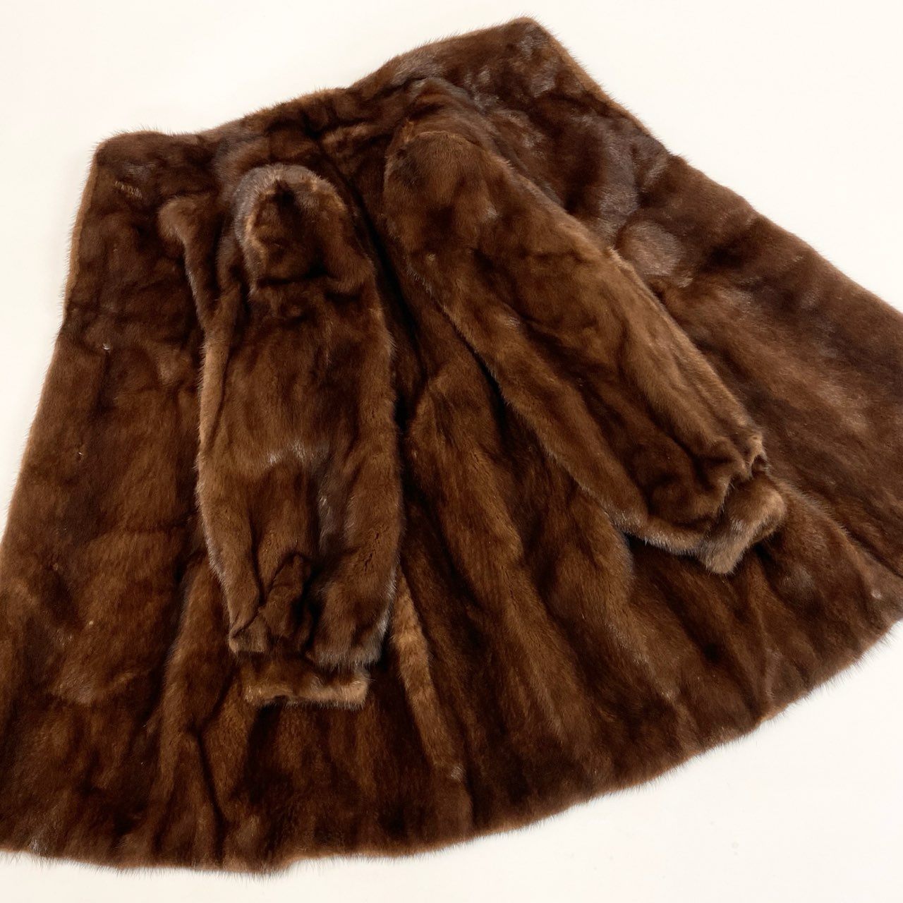 24L15 デミバフミンク ミンクコート セミロングコート 毛皮コート F ブラウン系 ミンクファー レディース 女性用k02i