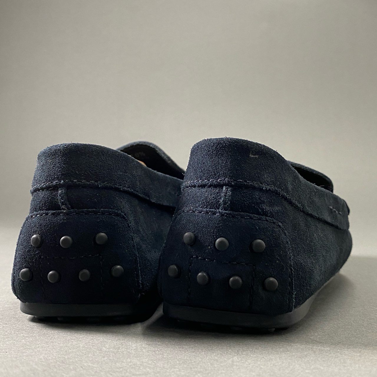 6f26 【美品】TOD'S トッズ スウェードレザー ドライビングシューズ ローファー レザーシューズ サイズ10 1/2 ネイビー メンズ 紳士靴