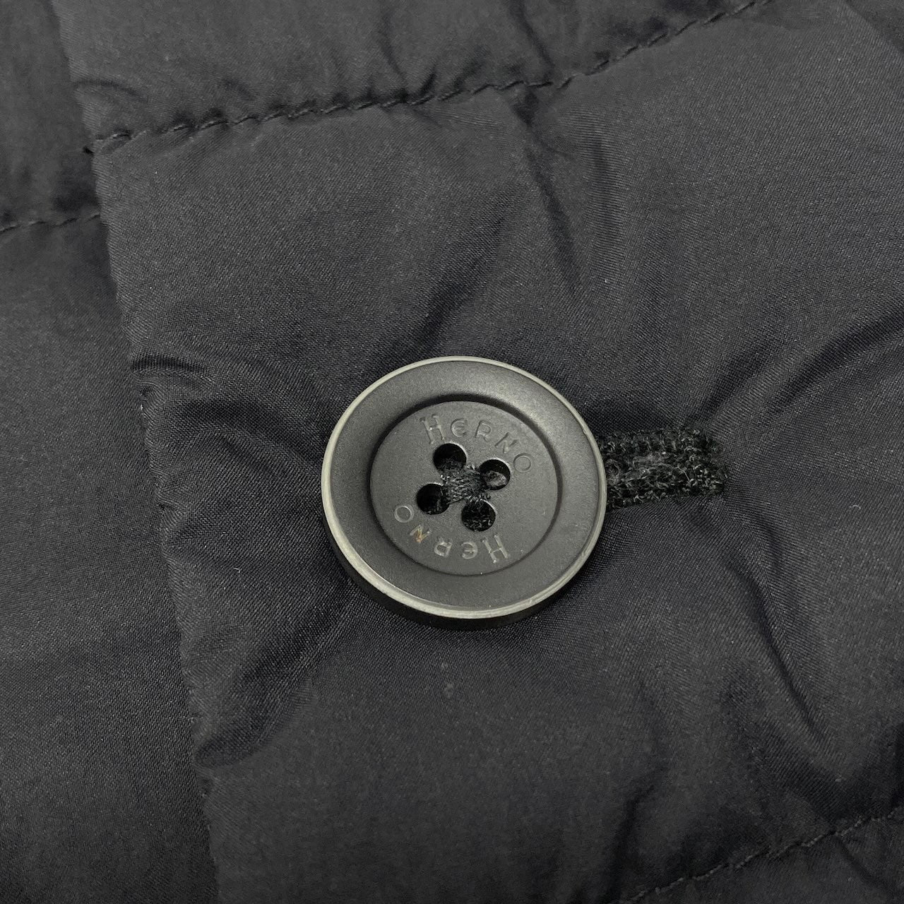 54c19 HERNO ヘルノ ナイロンシングルダウンジレ 軽量ダウン インナージレ グースダウン メンズ 男性用 57282-52574-2 42 ブラックo07t