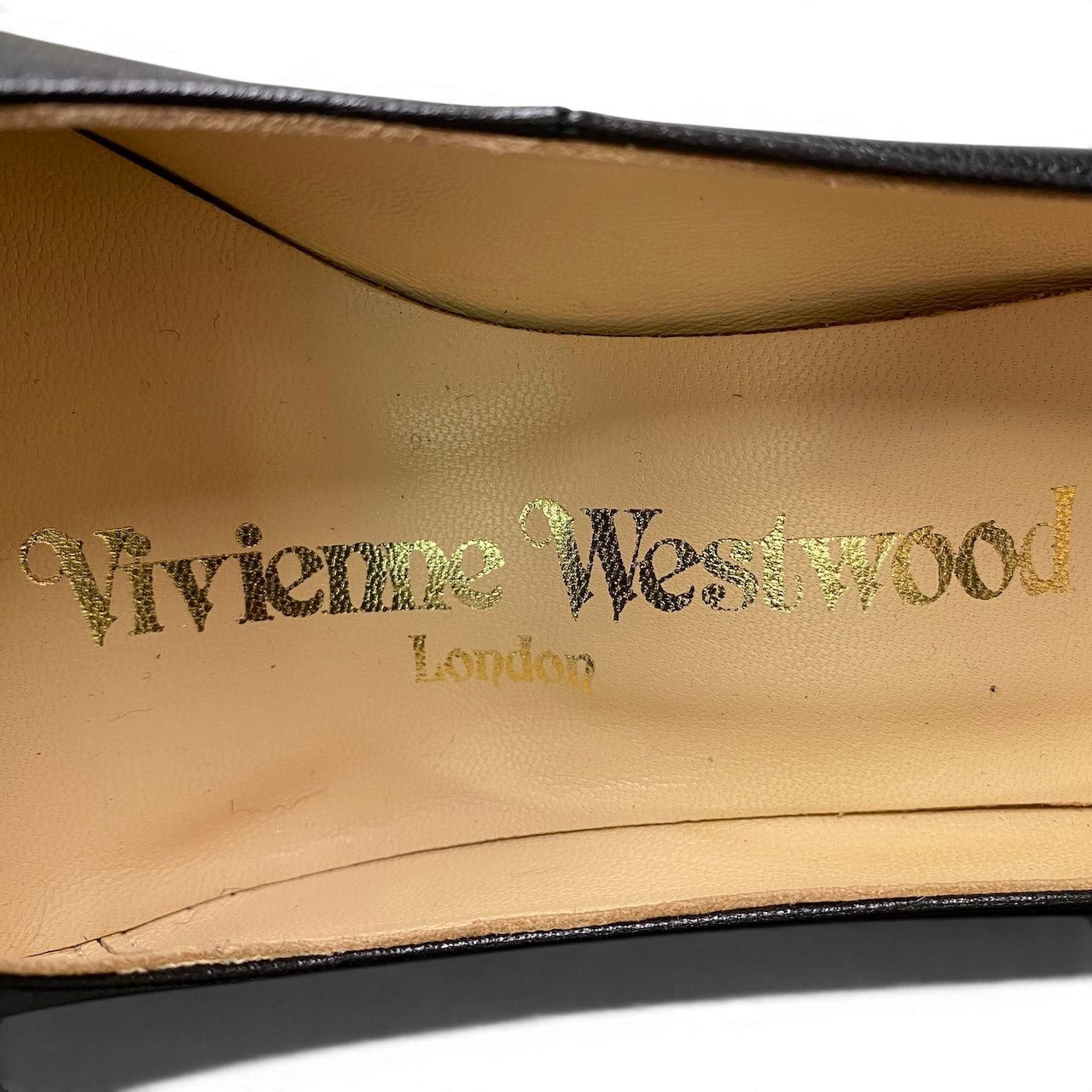 1f10 Vivienne Westwood ヴィヴィアンウエストウッド アンクルストラップ ヒールパンプス アニマルトゥ 英国製 サイズ6 ブラック レディース 女性靴u02t