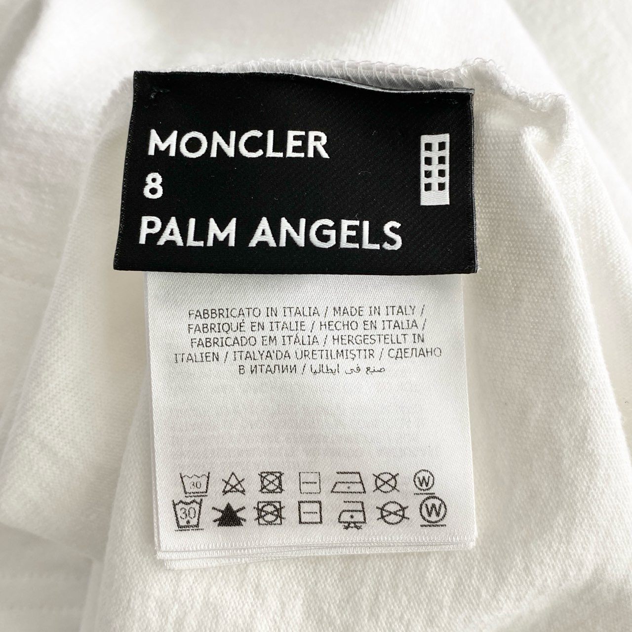 23g17 MONCLER × Plam Angels モンクレール パームエンジェルス コラボ グラフィティフォトTシャツ 半袖Tシャツ サイズS ホワイト メンズ