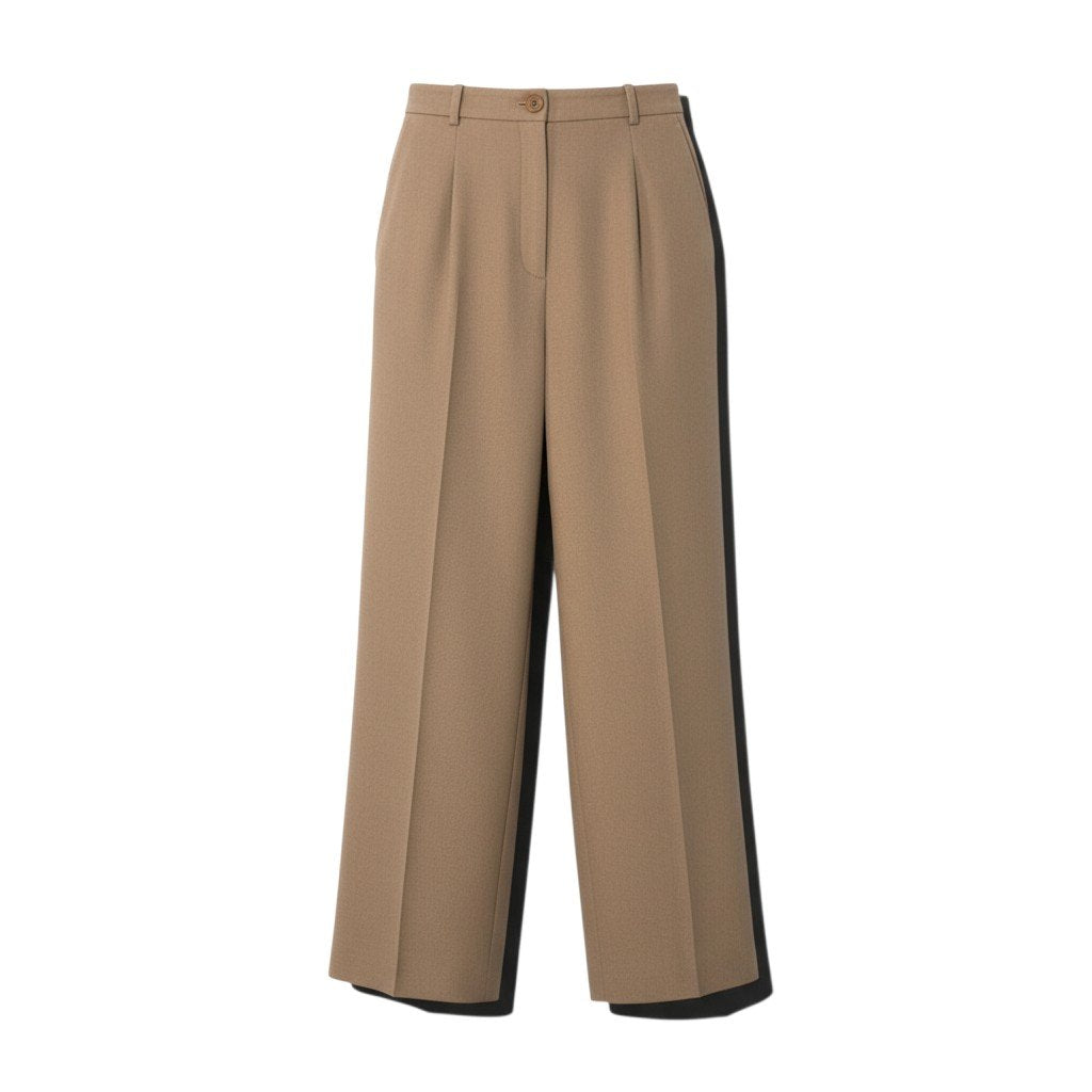 25i27 Hermès エルメス マルジェラ期 スラックスパンツ サイズ40 ベージュ キャメル100％ レディースk02i