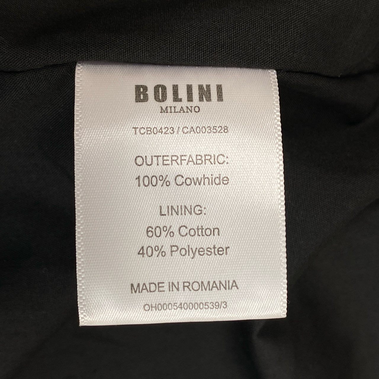 83i29 《美品》BOLINI ボリーニ ダブルライダースジャケット レザージャケット 牛革 ジャケット アウター TCB0423 46サイズ ブラック メンズo07t