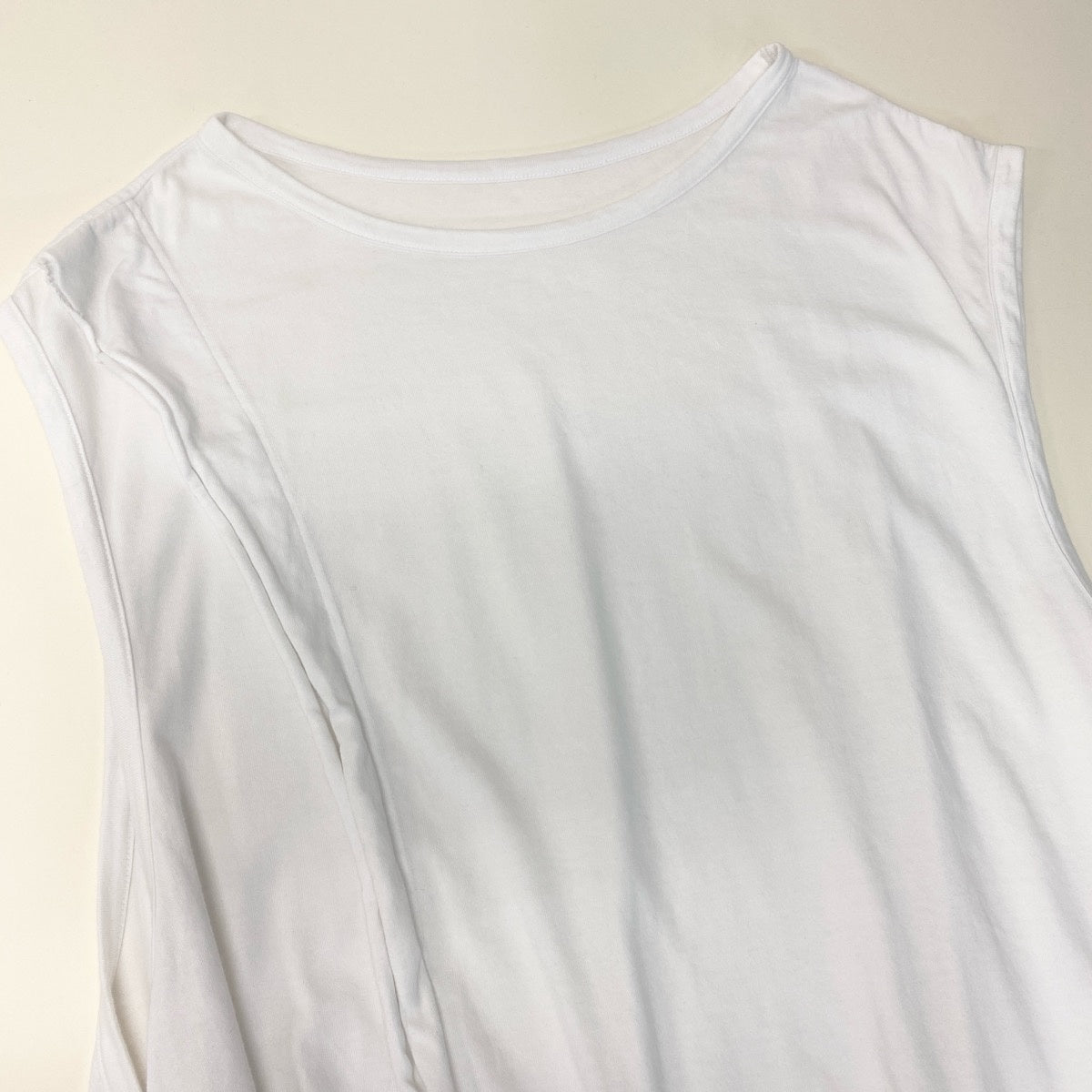 Ah1 Y's 変形コットンTシャツ カットソー 日本製 2サイズ ホワイト コットン100％ レディース 女性用ta2