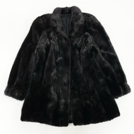 41j29 《美品》 ROYAL SAGA MINK ロイヤルサガミンク 金サガ マホガニー リアルファーコート 11 ダークブラウン 最高級本毛皮 FUR COAT 毛並み◎ 毛質◎t18r