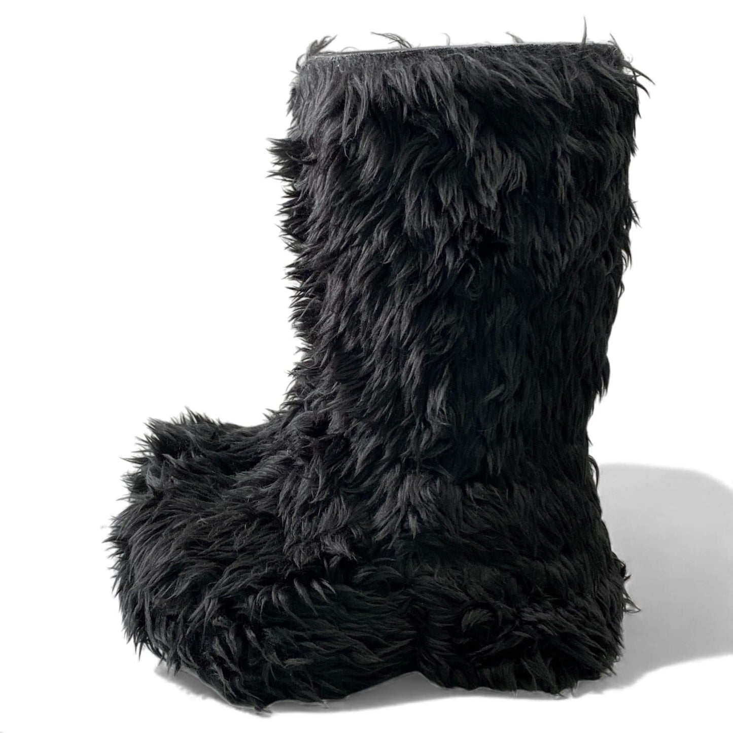 1L11 BALENCIAGA バレンシアガ 2025SS ファーブーツ サイズ36 ブラック フェイクファー レディース シューズ 靴k02i