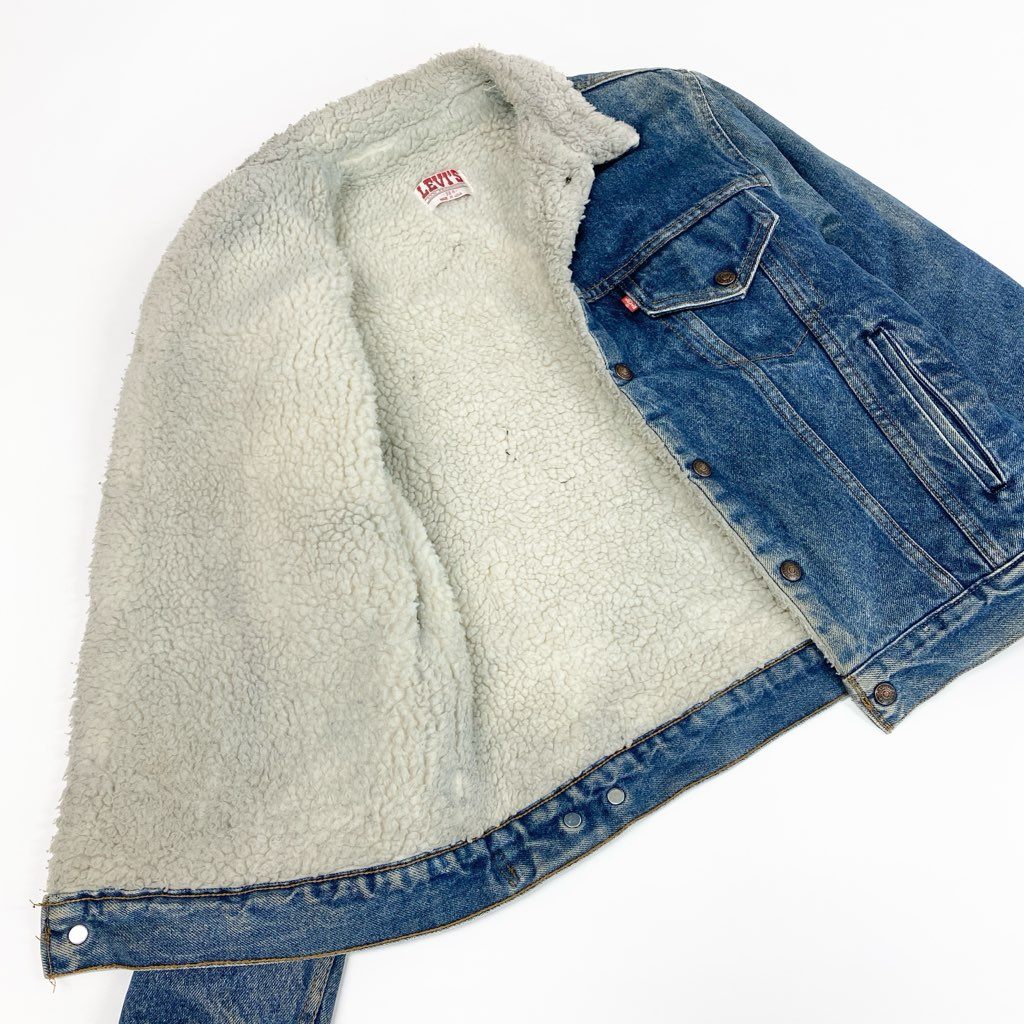 11l24 Levi`s リーバイス 96年製 90`s デニムボアジャケット USA製 vintage 706080216 38R インディゴブルー メンズ 紳士服o07t