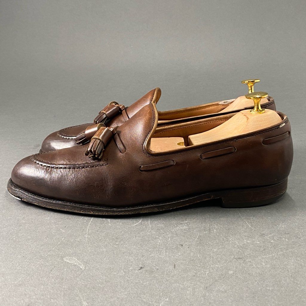 1f2 CROCKETT＆JONES クロケットアンドジョーンズ CAVENDISH2 キャベンディッシュ タッセルローファー 8E ブラウン レザー シューズ イングランド製