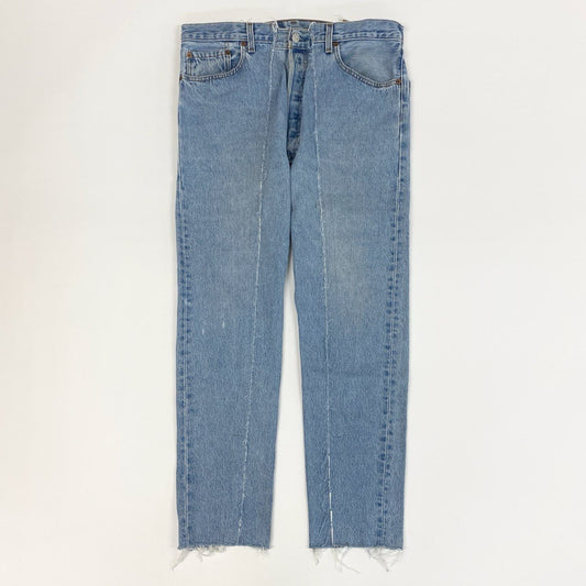9j6 OLD PARK オールドパーク リーバイス再構築 デニムパンツ ボトムス ジーンズ カットオフ ドッキング リメイク 大きいサイズ XLサイズ インディゴ メンズo07t