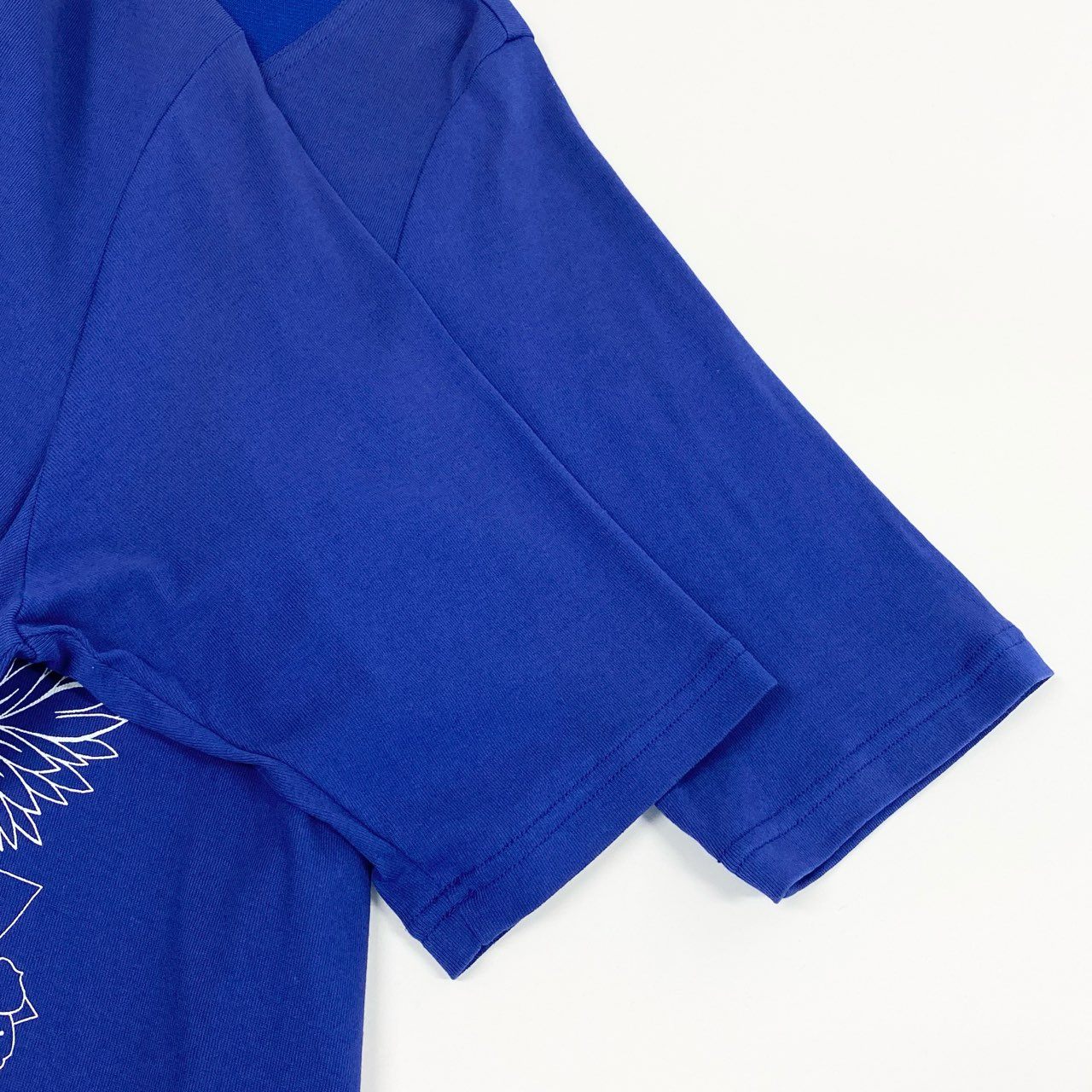 68b27 TOKUKO 1er VOL トクコプルミエヴォル チュニックワンピース 半袖 花柄プリント メッシュ切替 レディース 女性服 サイズ9 ブルー コットン100％u02t