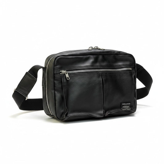 Be16 《美品》 PORTER ポーター FREE STYLE フリースタイル ショルダーバッグ 707-08211 ブラック 高密度キャンバス 吉田カバン YOSHIDAt18r