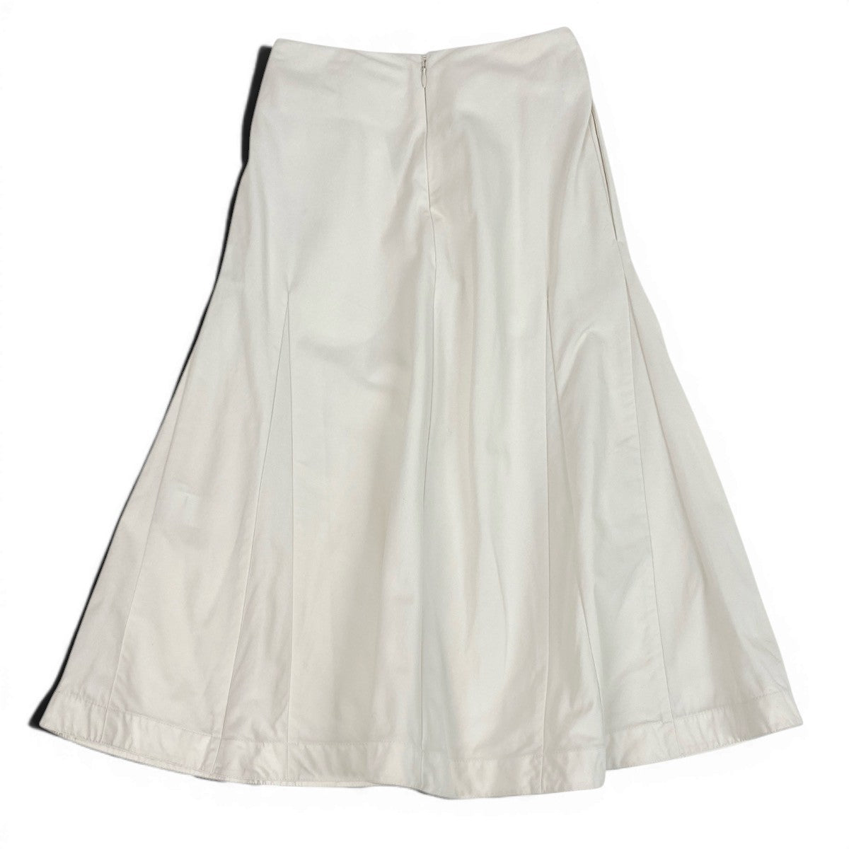 Ee28 JIL SANDER ジルサンダー 22ss フレア ロングスカート JSPU350506 サイズ32 ホワイト コットン100％ レディース 女性服u02t
