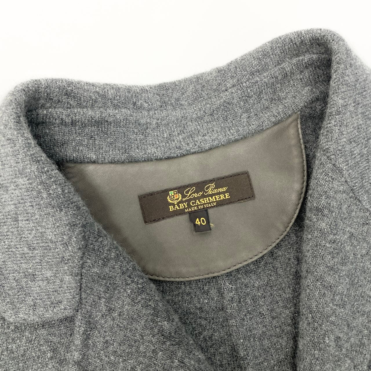 13e8 Loro Piana ロロピアーナ ニットジャケット カシミヤジャケット サイズ40 グレー ベビーカシミア100％ レディース 女性用u02t