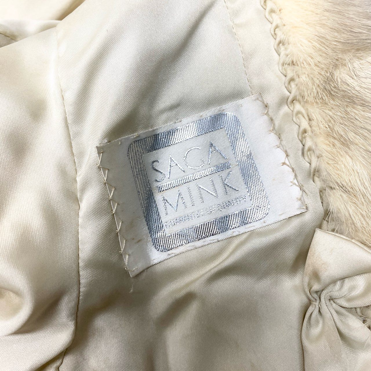 44a15 LANVIN ランバン SAGA MINK サガミンク 銀サガ クロスミンクコート ボリュームスリーブ サイズ11 最高級本毛皮 Cross Mink Fur Coatt18r