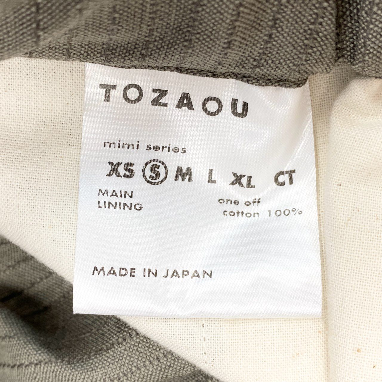 37a26 TOZAOU トザオウ mimi series サイドラインパンツ ストライプ S グレー メンズ 男性用o07t