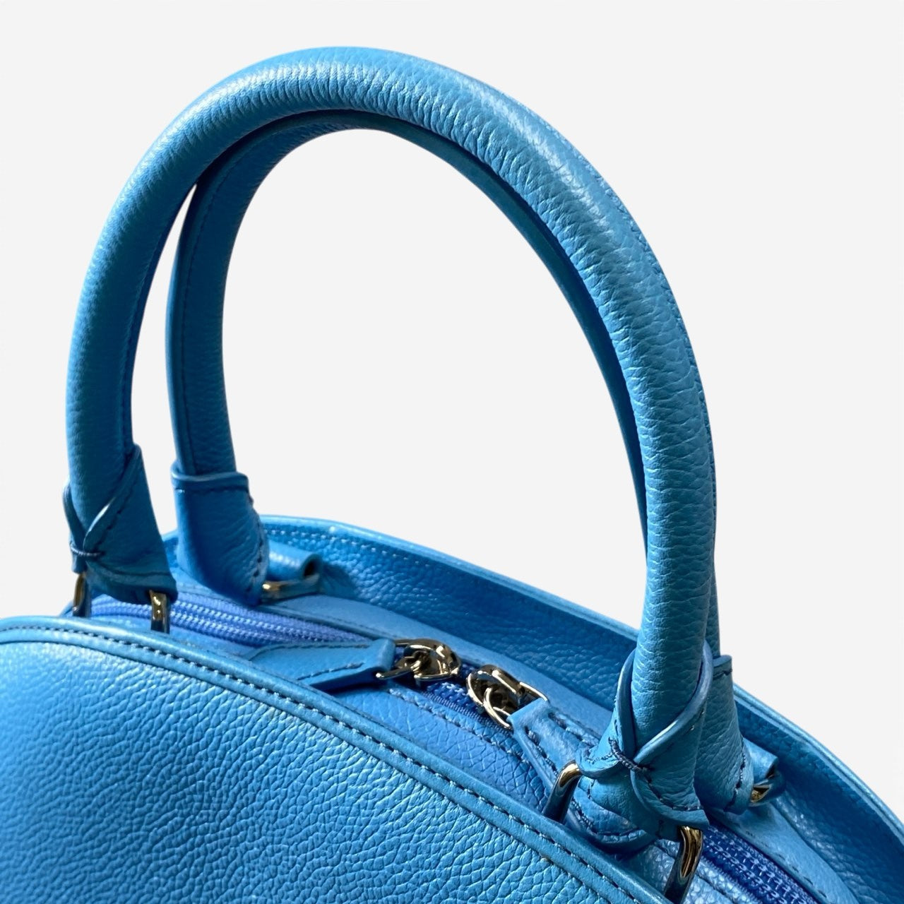 ha5｟美品》 MORABITO モラビト DIANE ディアンヌ ハンドバッグ マリンブルー レザー レディース 女性用u02t