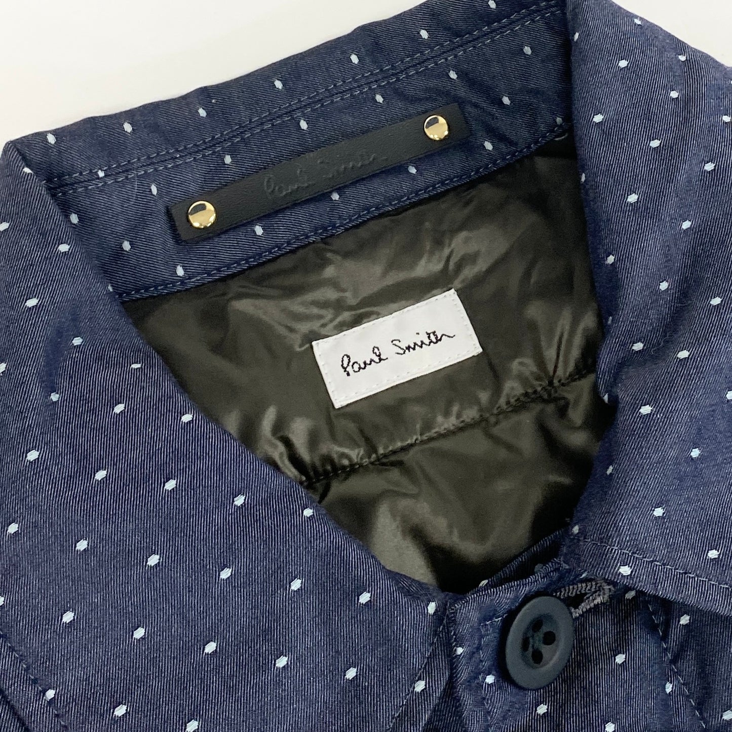 56H1 Paul Smith ポールスミス ダウンジャケット ドット柄 アウター コート キルティング メンズ 男性用 紳士服 PM-BM-62311 M ネイビーu02t