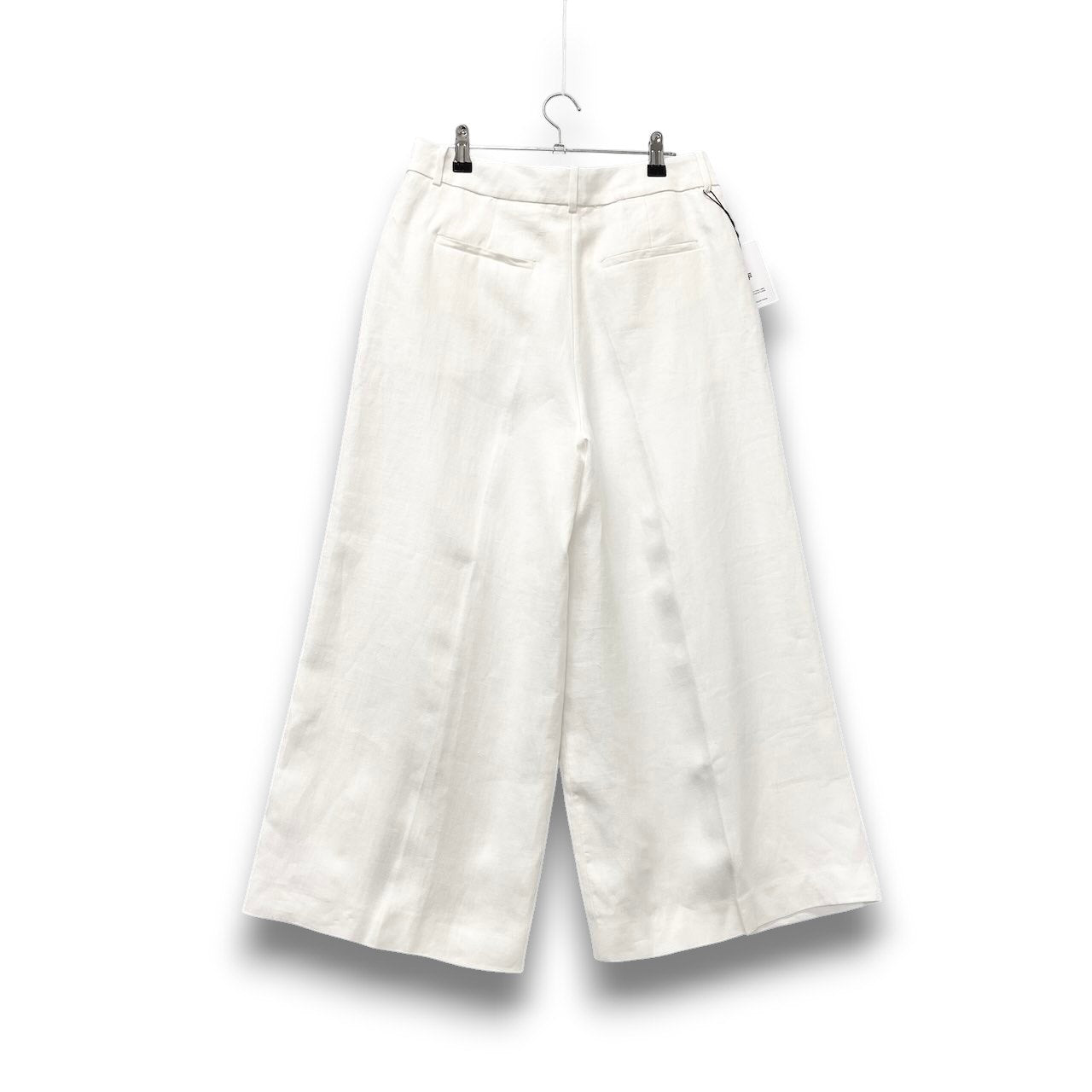 42c26 【新品保管品】 PESERICO ぺセリコ ワイドパンツ タグ付 イタリア製 リネンパンツ 春夏 レディース 女性用 42 ホワイトu02t