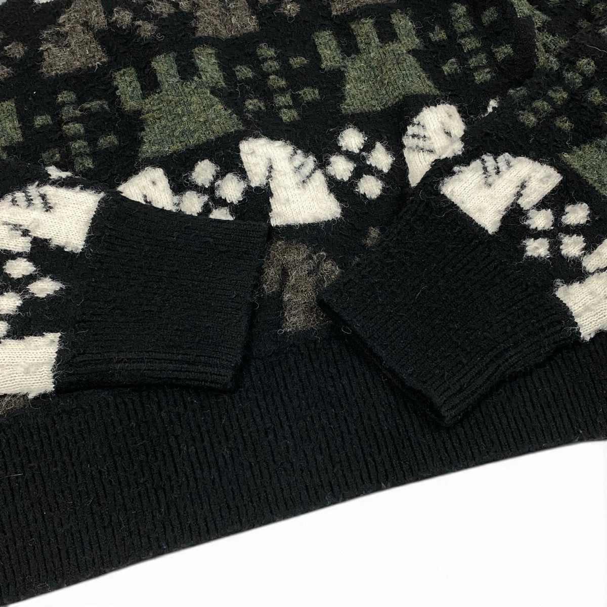 Mj9 【未使用タグ付】 BURBERRY バーバリー Chess  ウールブレンド ニットセーター 8076893 サイズXS マルチカラー メンズu02t