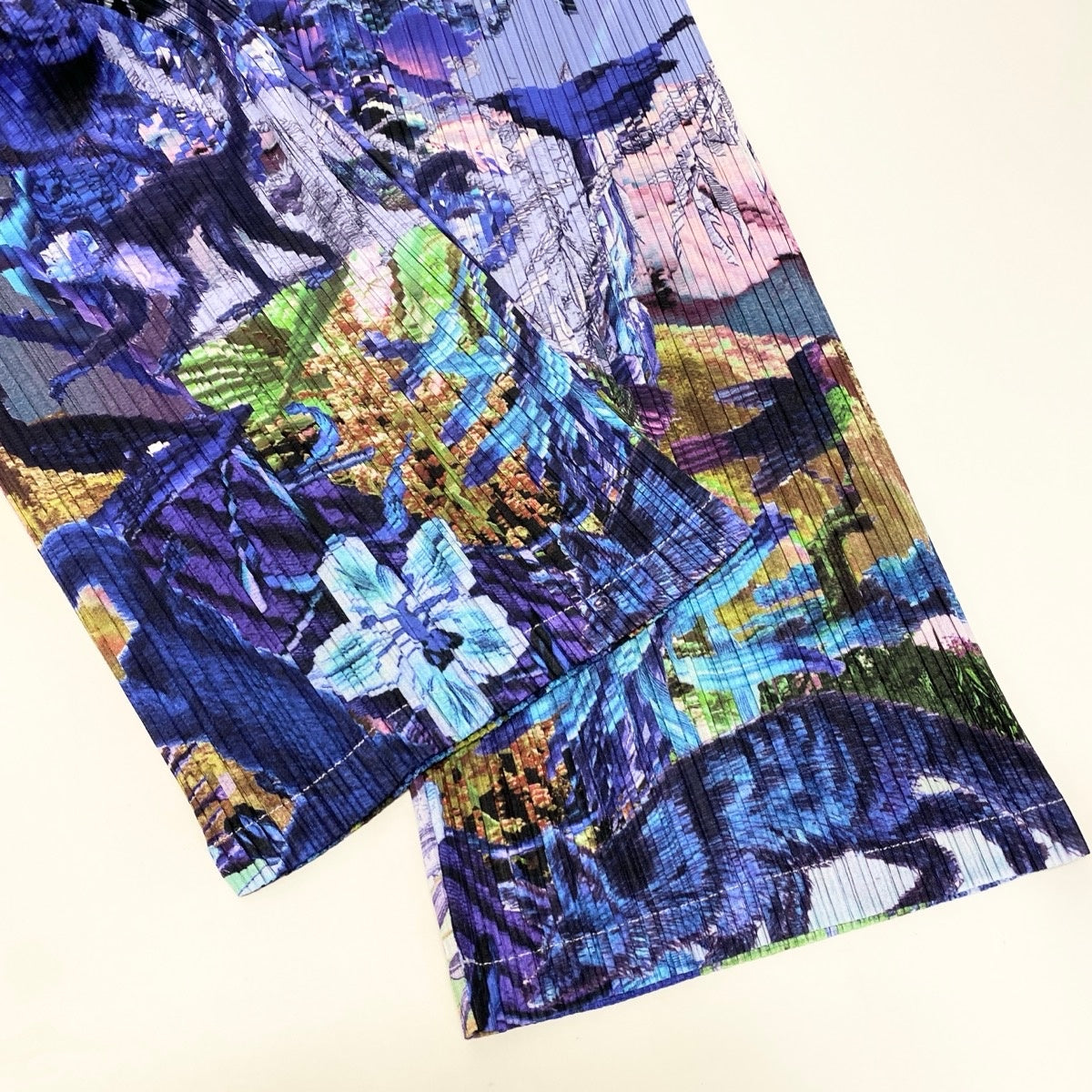 If24 PLEATSPLEASE プリーツパンツ AURORA JUNGLE PP33JF724 3 ブルー系 ポリエステル100％ レディース 女性用u02t