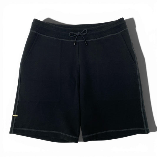 48a19 LOUIS VUITTON ルイヴィトン 2024SS ロゴラベル付き スウェットパンツ ショートパンツ ショーツ サイズL ブラック メンズk02i