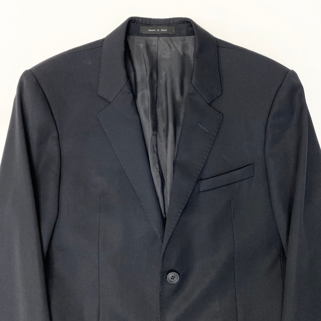 10c29 EMPORIO ARMANI エンポリオアルマーニ セットアップスーツ フォーマル 薄手 イタリア製 DAVIDLINE メンズスーツ 男性用 ブラックo07t