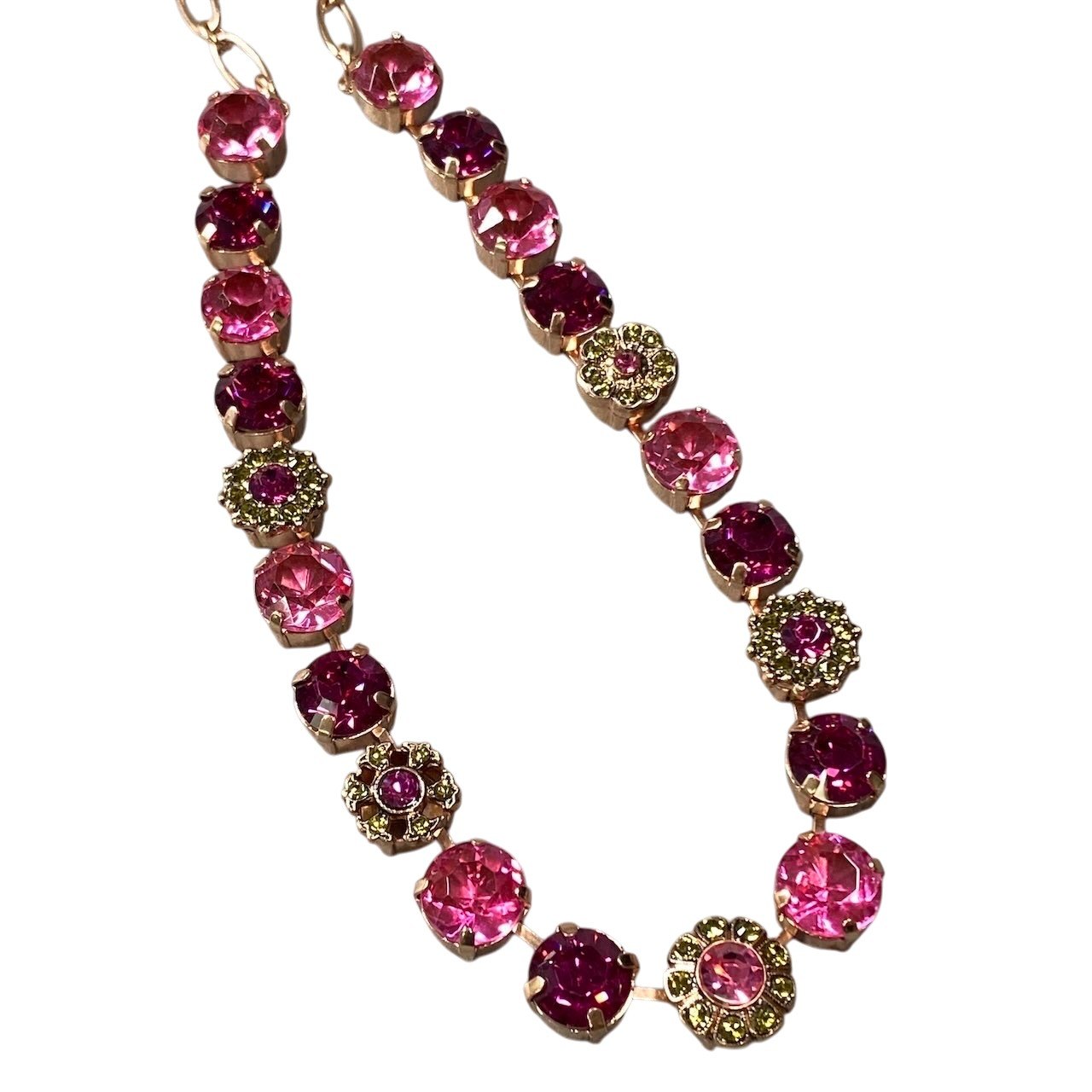 h11 ⑧ 《美品》 Mariana マリアナ 天然石 × クリスタル ビジュー ピンク アクセサリー ジュエリー アンティークt18r