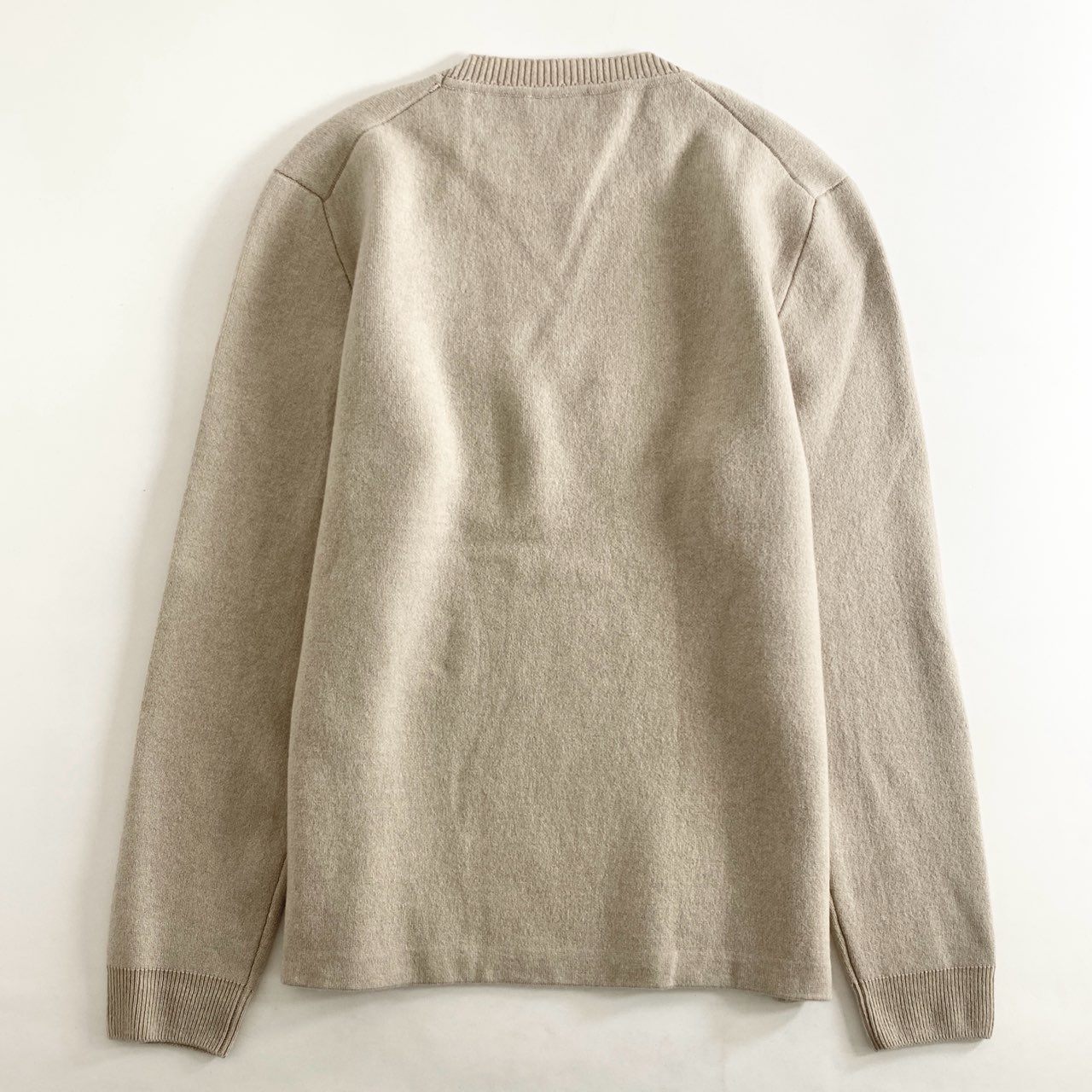 83h27 《未使用保管品》 イタリア製 Settefili Cashmere セッテフィーリカシミア クルーネック ニット セーター カシミア サイズ48 アイボリー カシミヤ100％ メンズ