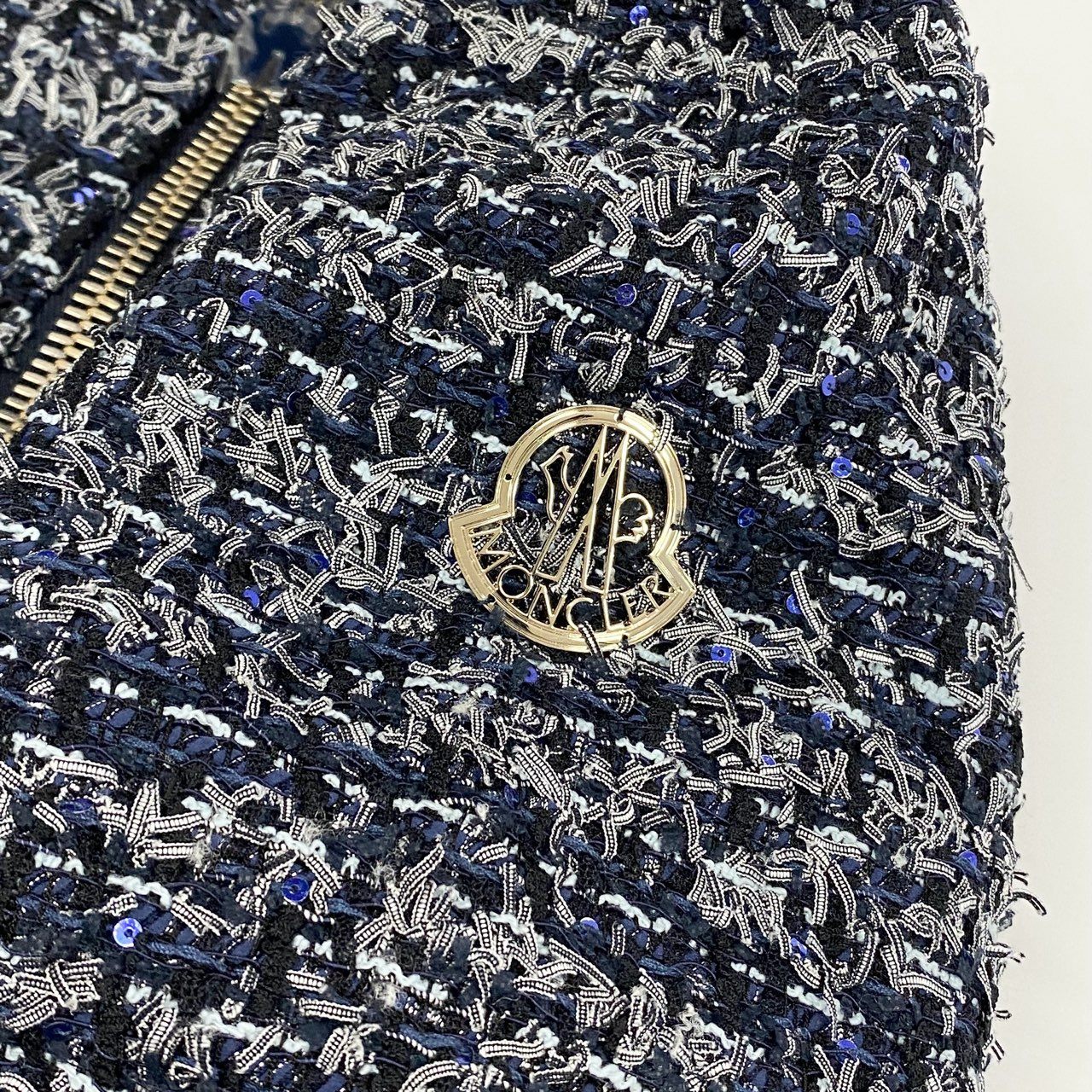 4a4 Moncler LAURINE GIACCONE モンクレール ローリン tweed coat ツイードコート アウター ダブルジップ size 0 レディース 女性用k02i