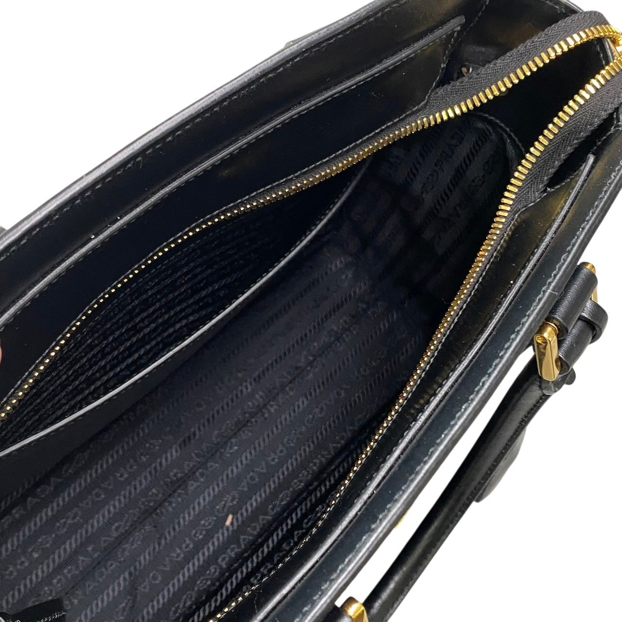 g14《極美品》 PRADA プラダ サフィアーノ 2WAY ハンドバッグ Saffiano 2Way Hand Bag 1BA113 ブラック ギャラ有t18r