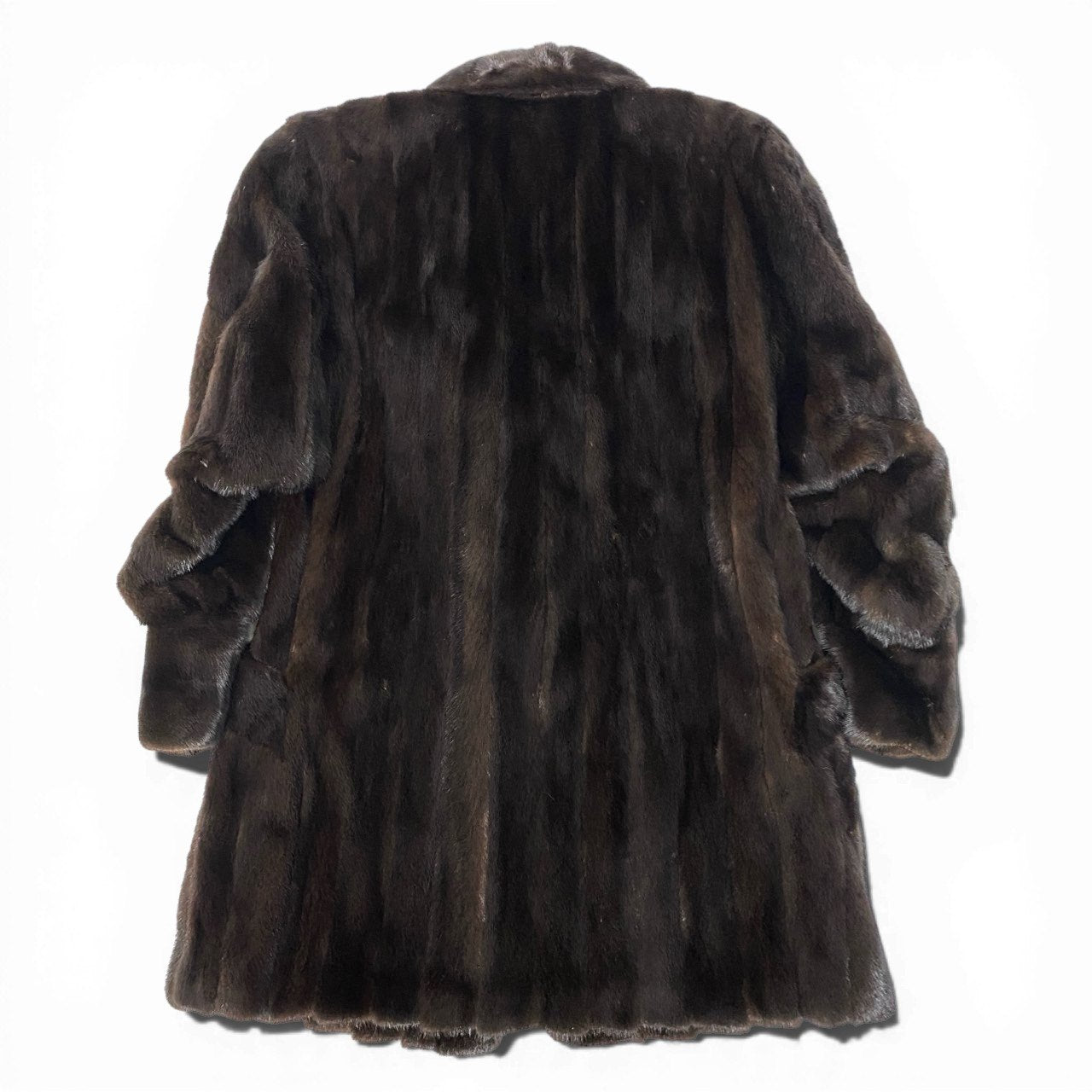 57c2 EMBA エンバ BLACKGLAMA ブラックグラマ 斜め段 マホガニーミンク ロングコート F ブラウン 最高級本毛皮 Mink Fur Long Coatt18r