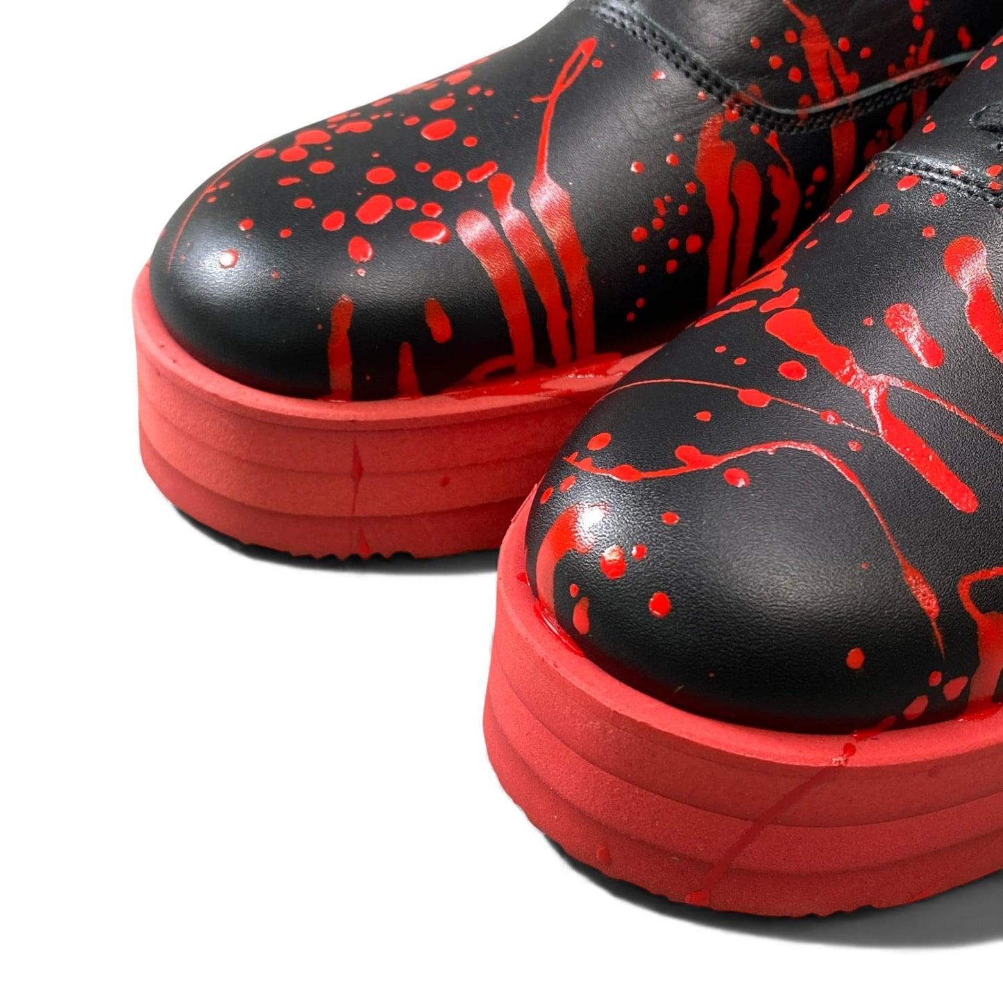 2L11 COMME des GARCONS HOMME PLUS コムデギャルソン オムプリュス 17SS KING IS NAKED 裸の王様 サイズ24 ペイント加工 革靴 レザーシューズk02i