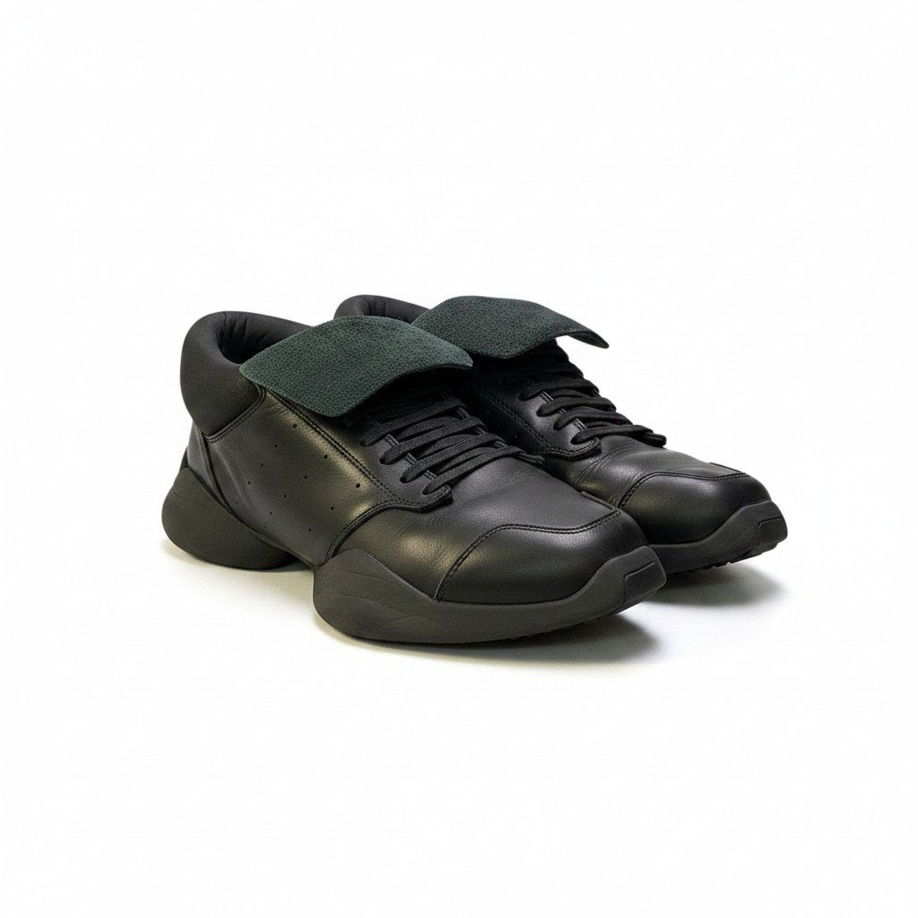 2e16 adidas × Rick Owens アディダス リックオーウエンス ランナー トリプルブラック スニーカー シューズ AQ2825 28サイズ ブラック レザー メンズ 男性用k02i