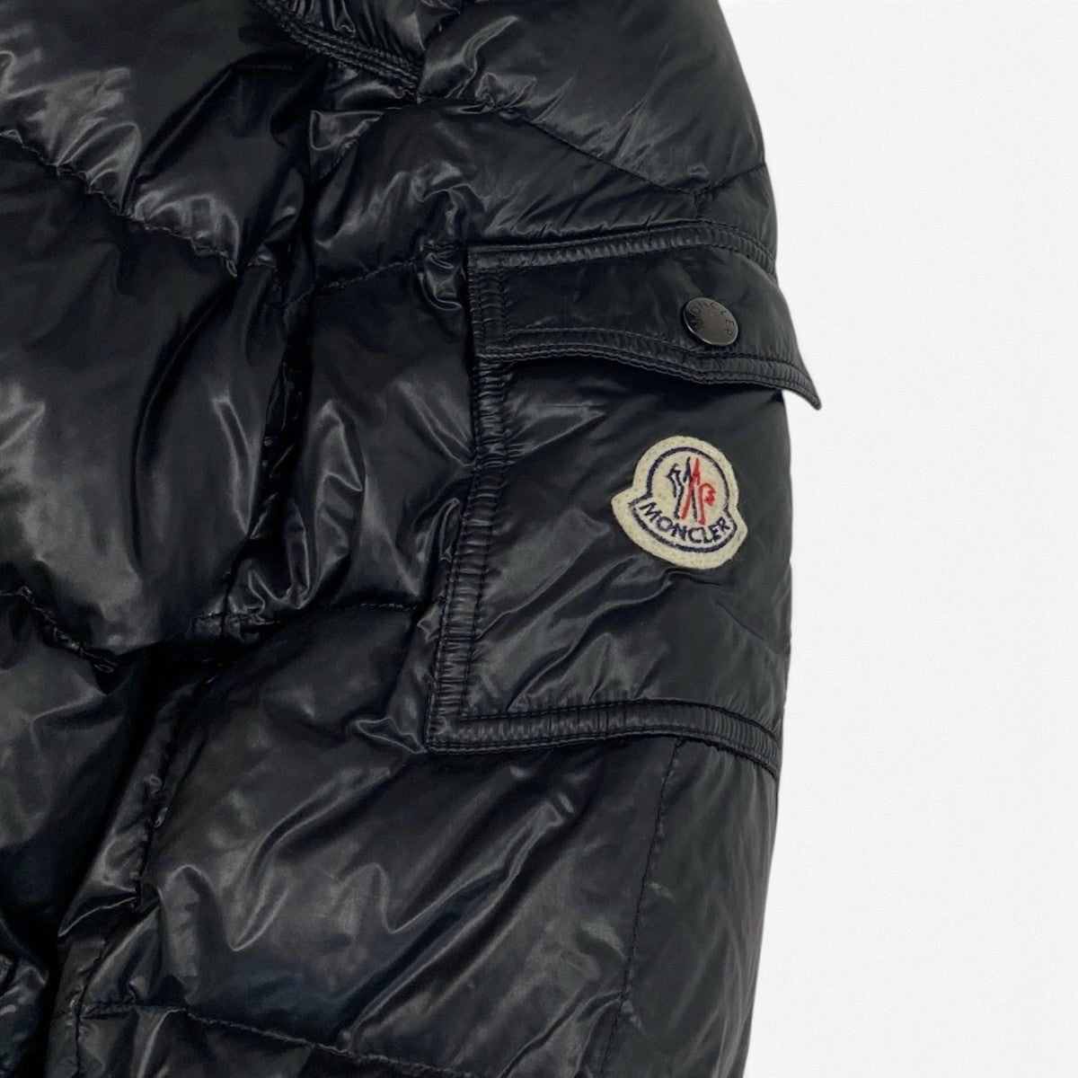 65j5 MONCLER モンクレール HUBERT ファーフード ダウンジャケット サイズ0 ブラック メンズk02i