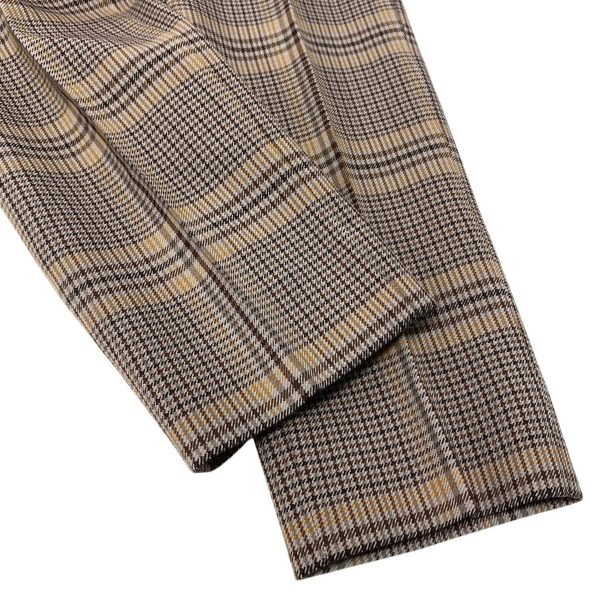 27j16 【美品】 AURALEE オーラリー 19AW WOOL SERGE CHECK NARROW SLACKS スラックスパンツ チェック柄 A9AP03SC サイズ3 ブラウン系 メンズu02t