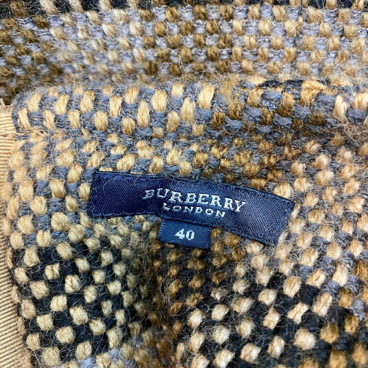 20j22 【美品】BURBERRY LONDON バーバリーロンドン ノースリーブワンピース ウールワンピース チェック柄 日本製 40サイズ ブラウン レディース 女性用u02t