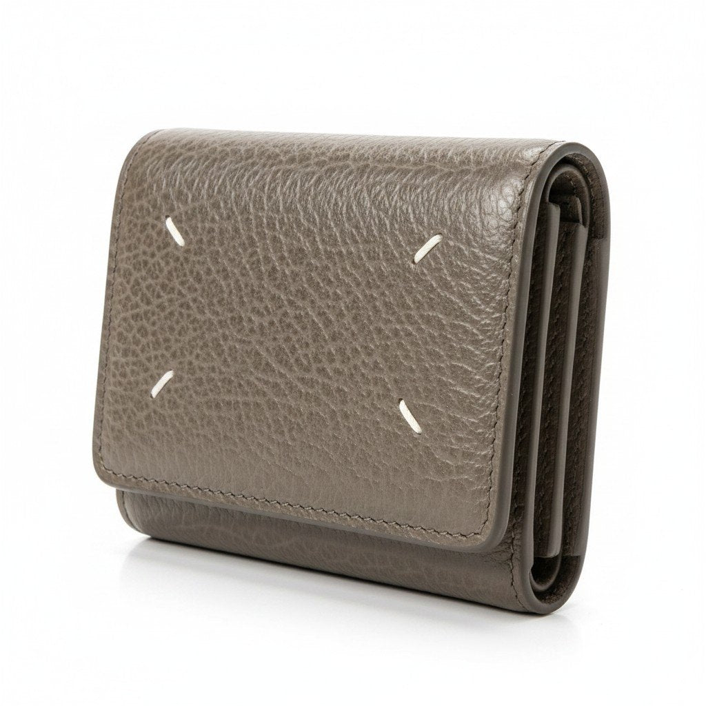g11 《極美品》 Maison Margiela メゾンマルジェラ スリーフォールド ウォレット Try Fold Wallet SA3UI0010 グレー レザーt18r