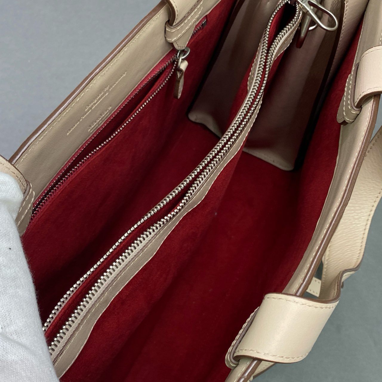 Cb10 定価￥268,400 Max Mara マックスマーラ Whitney Bag ホイットニーバッグ ベージュ レザー by Renzo Piano 2WAY 高級 鞄