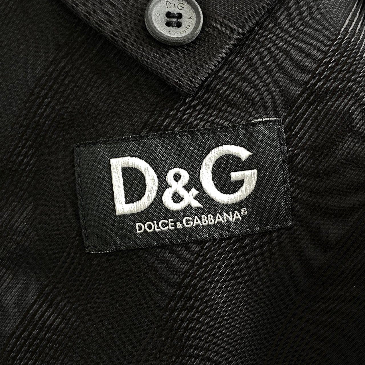 26h7 DOLCE&GABBANA ドルチェアンドガッバーナ ビジネススーツ セットアップ 48 ブラック D&G ドルガバ フォーマル イタリア製 セレモニー