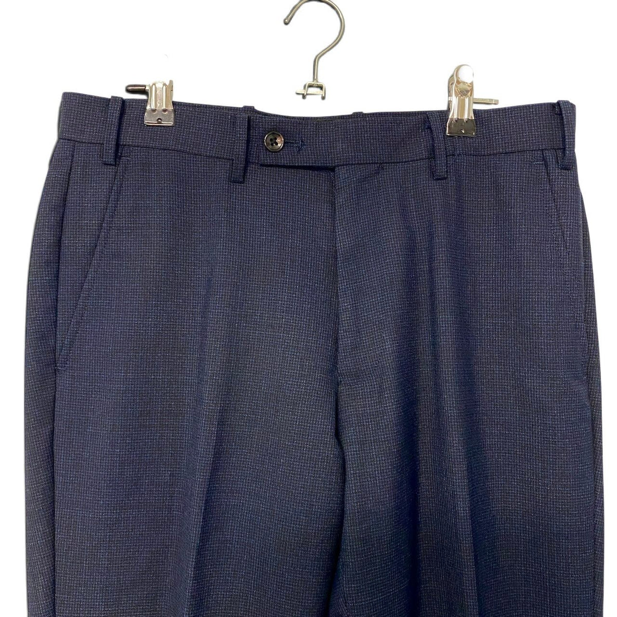 3j22 【美品】 WORKER CLOTHING SUPPLY ワーカークロージングサプライ カノニコ生地 セットアップ シングルスーツ 2B サイズ44 ネイビー ウール メンズu02t