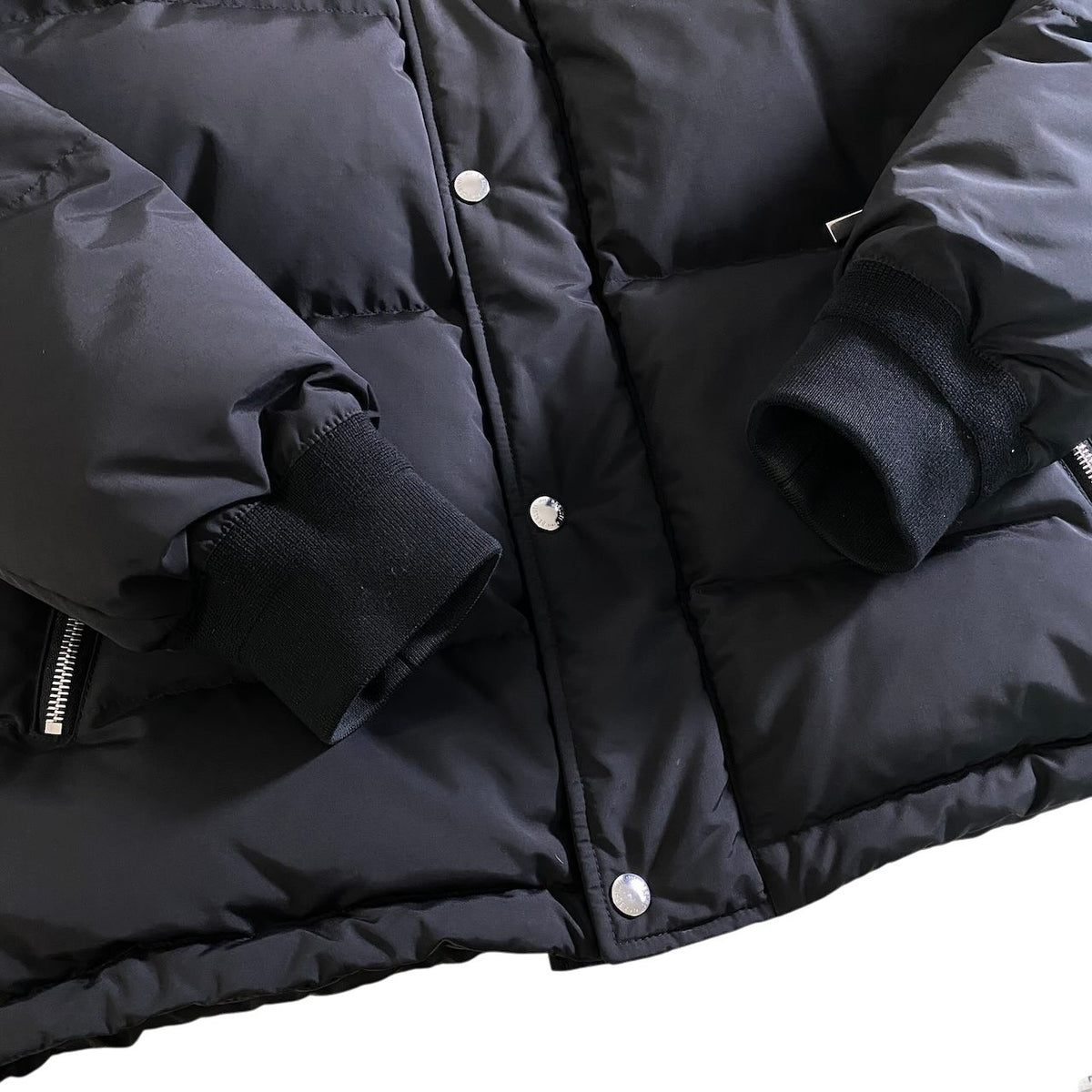 10j28《入手困難》 Berluti ベルルッティ カリグラフィー レザー使い ダウンジャケット R18OBL90W Size 48 ブラック ガーメント付t18r