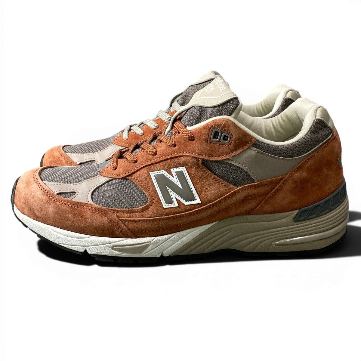 1g8 New Balance ニューバランス 991 SEQUOIA セコイア made in U.K. ローカットスニーカー M991PTY 10 1/2 オレンジ グレー メンズ 男性用o07t
