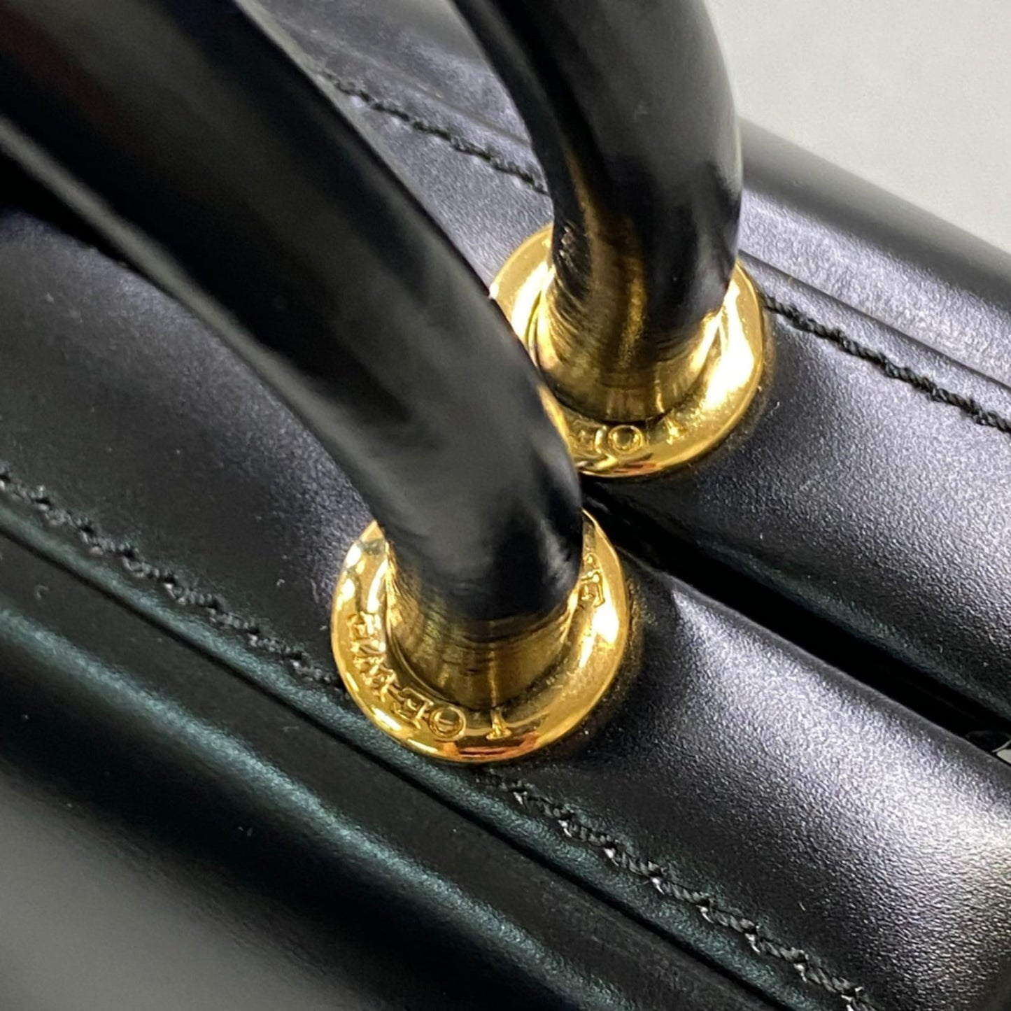 L10 【美品】LOEWE ロエベ vintage ヴィンテージ ハンドバッグ アナグラムロゴ ブラック レザー handbag vintage レディース 鞄k02i