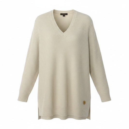 Id2 《美品》 LOUIS VUITTON ルイヴィトン カシミヤブレンド Vネックセーター Cashmere Blend V Neck Sweater サイズS アイボリーt18r