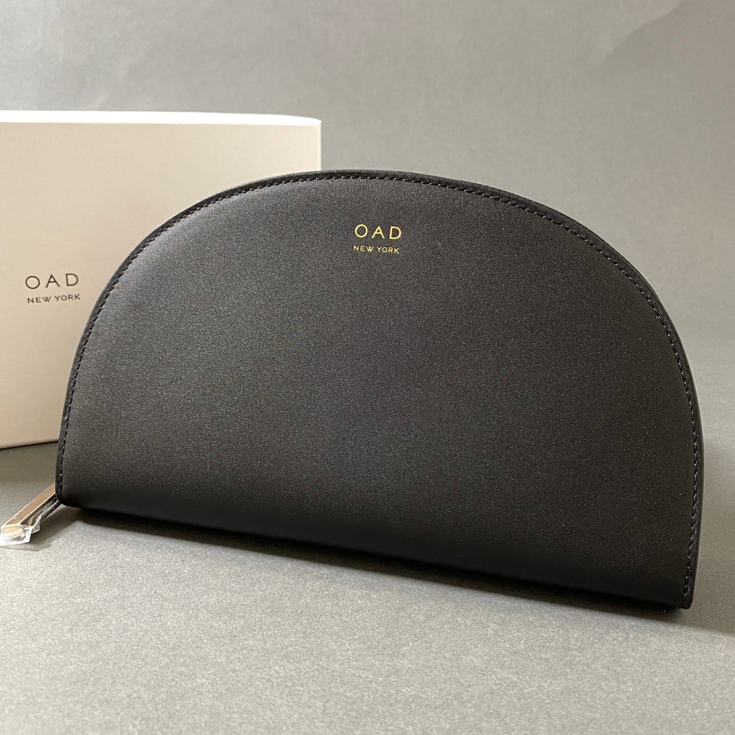 7f27 《未使用保管品》 OAD NEW YORK オーエーディー ニューヨーク Dia Continental Mirror Wallet ミラーロングウォレット ブラック レザー ラウンドジップ 長財布