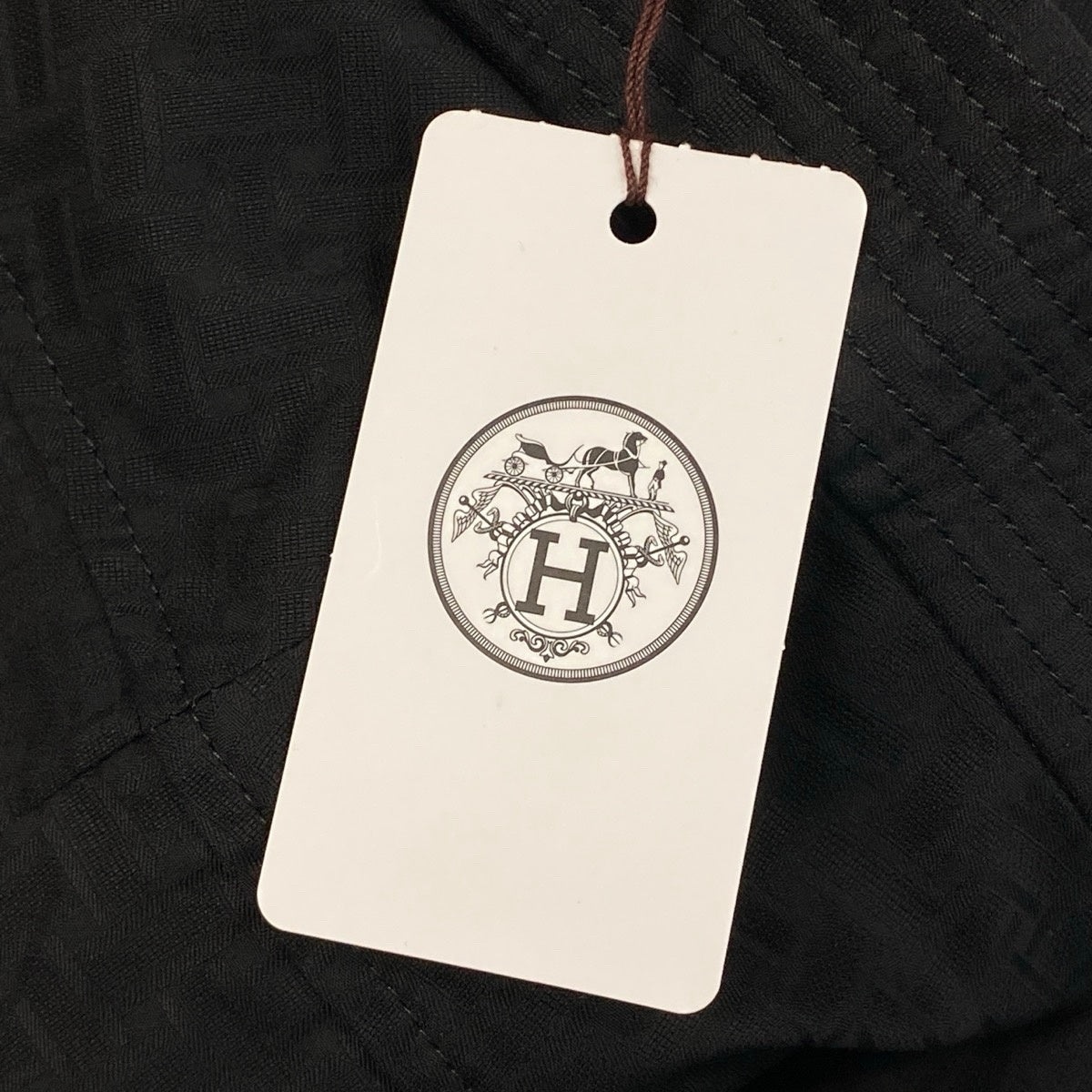 18e22【未使用タグ付】 HERMES エルメス 2026 春夏コレクション ギャザースカート モザイクプリント H6E0334DB9036 サイズ34 ブラック コットン100％ レディース 女性服k02i