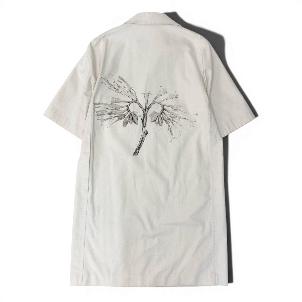 Ef25 JIL SANDER ジルサンダー 2020ss バックプリント シャツコート JSMQ430947 サイズ44 オフホワイト コットン100％ レディースo07t